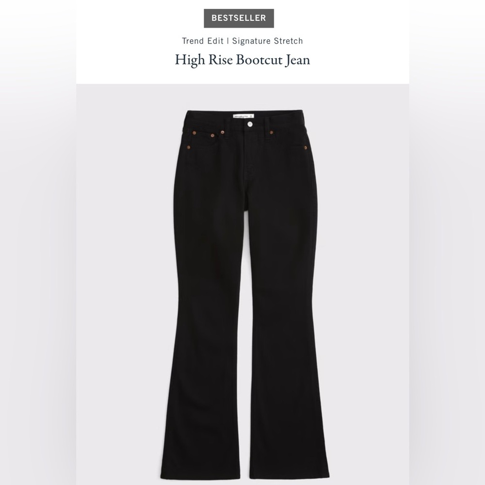 Abercrombie & Fitch Black High Rise Bootcut Jeans